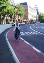 Radfahrer in Koblenz